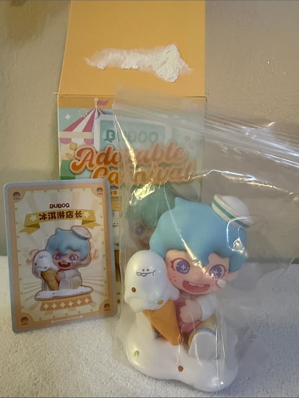 Dudoo Adorable Carnival Blue-Haired Ice Cream Figurine Toy